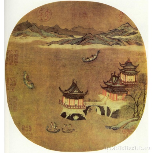 Дворцовый павильон и лодки