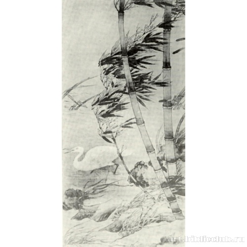 Бамбук и цапля