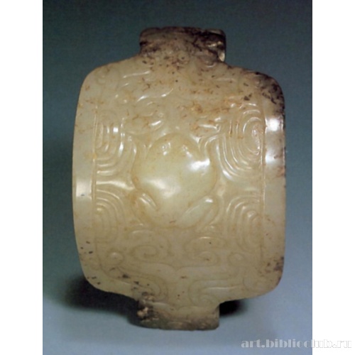 Фигурная ритуальная пластина (браслет?) с изображением лягушки