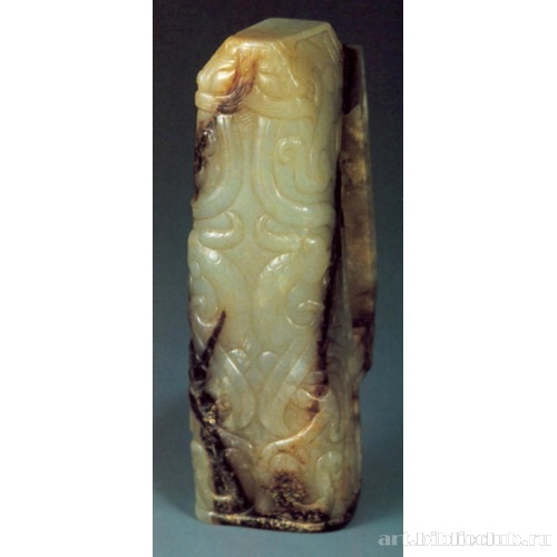 Декоративная накладка на ножны с изображениями дракона и феникса