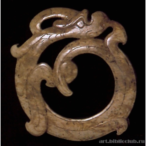 Кольцо хуань в форме свернувшегося дракона