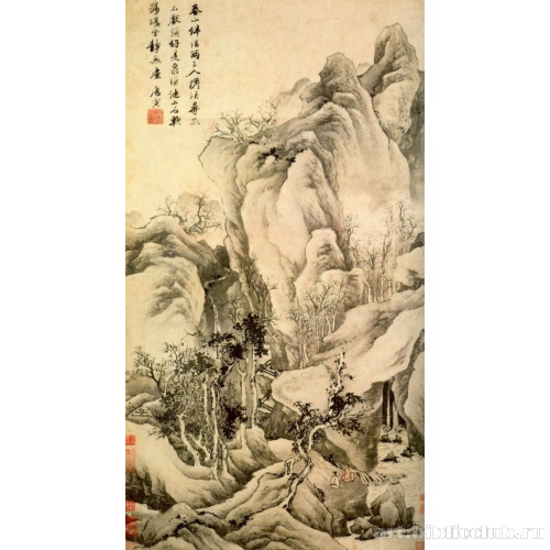 Беседа с друзьями весной в горах