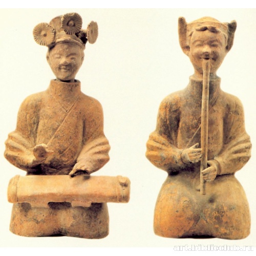 Музыкант, играющий на цитре,  и флейтист