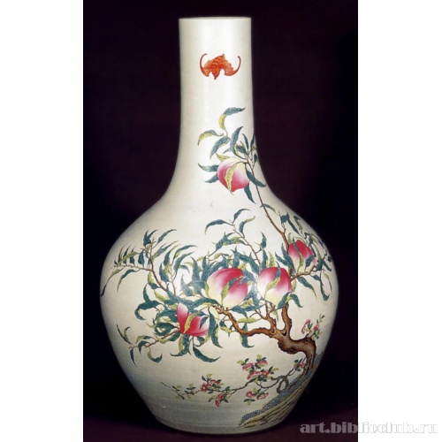 Ваза с изображением персикового дерева