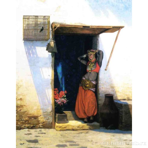 Каирская женщина у двери своего дома