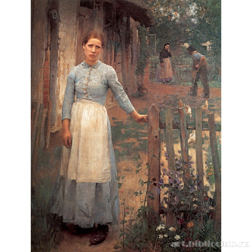 Девушка у ворот