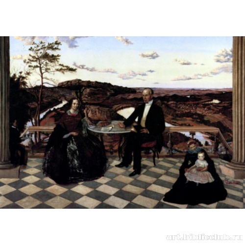 Полковник и миссис Джеймс Вайтсайд, сын Чарльз и слуги