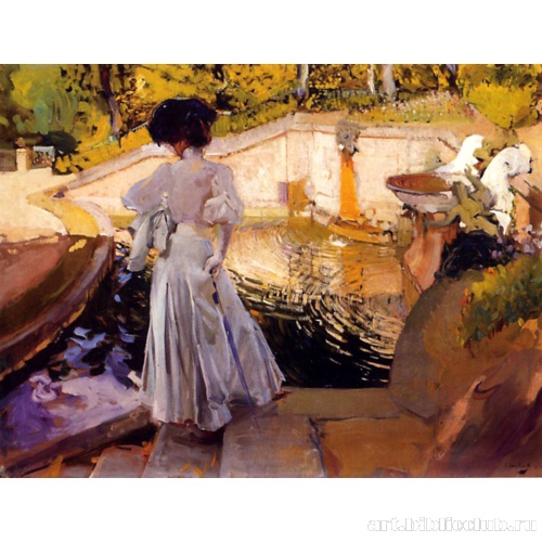 Мария наблюдает за рыбками