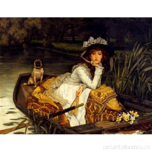 Молодая женщина в лодке