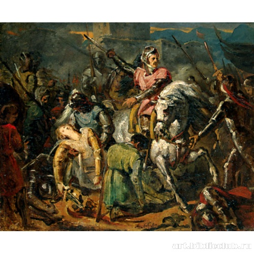 Смерть Гастона де Фуа в битве при Равенне 11 апреля 1512