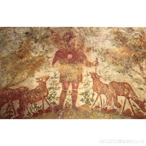 Катакомбы Домициллы. Добрый пастырь. Кубикул Доброго Пастыря