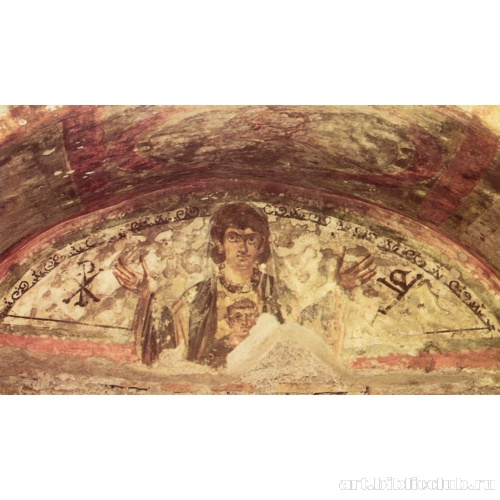 Катакомбы Чимитеро Маджоре. Катакомбный период. Мадонна с младенцем. Люнет