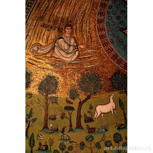 Базилика Сан Аполлинаре ин Классе. Преображение. Деталь. Моисей. Пейзаж