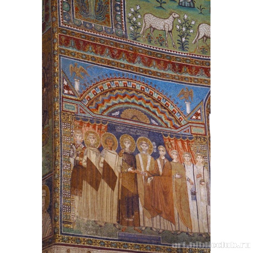 Базилика Сан Аполлинаре ин Классе. Император Константин передает Равеннской Церкви привилегии