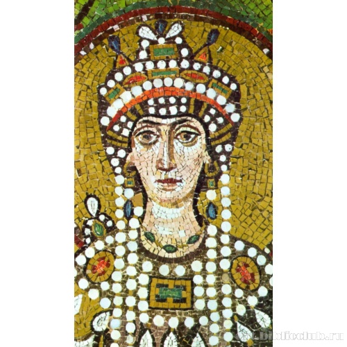 Базилика Сан Витале. Императрица Феодора со свитой. Фрагмент