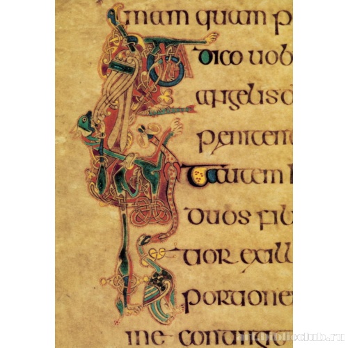 Инициал в виде птиц