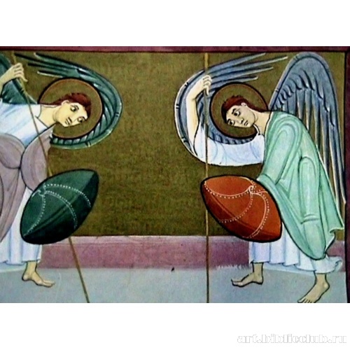 Ангелы, нападающие на апокалиптического змея