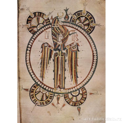 Леонская Библия. Символ евангелиста Луки