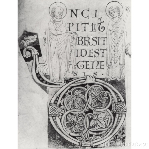 Инициал. Святой Иероним и Дезидерий