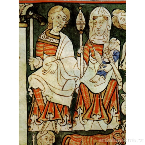 История прародителей. Фрагмент. Адам и Ева в каждодневных трудах