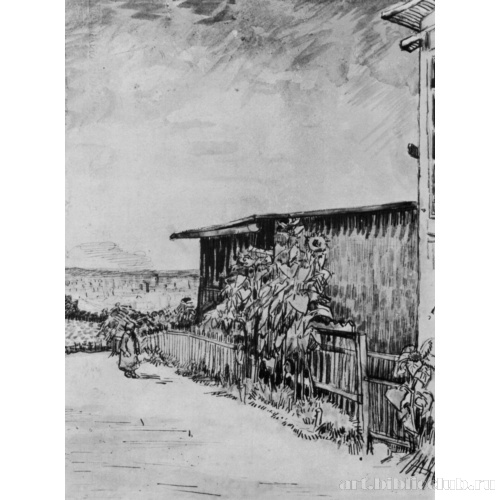 Садовый дом с подсолнухами