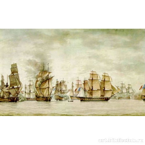 Английская и фрацузская флотилии входят в бухту Альхесирас