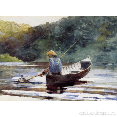 Мальчик рыбачит