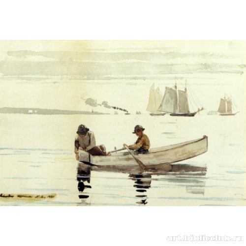 Мальчики рыбачат в глостерской гавани