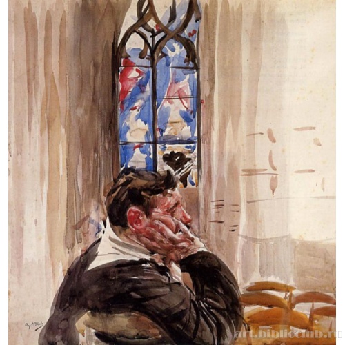 Мужчина в церкви