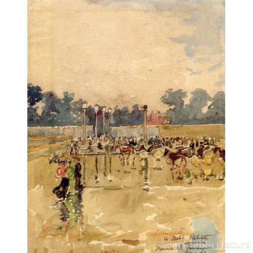 Париж, бульвар под дождем