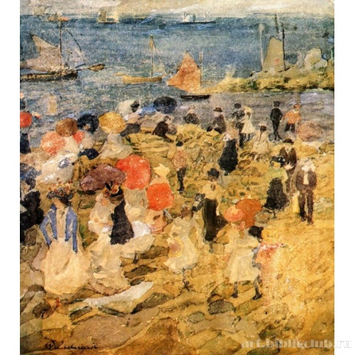 Пляж ранним утром