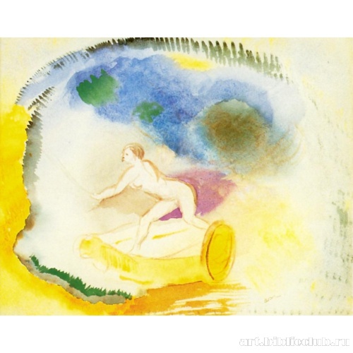 Обнаженная женщина на колеснице