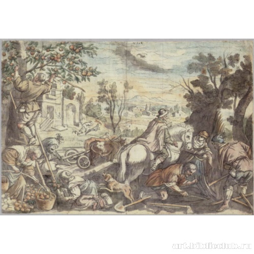 Серия картин месяцев [10]. Месяц октябрь