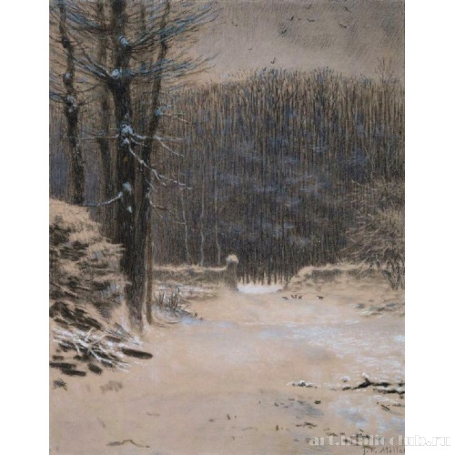 Опушка Барбизонского леса зимой