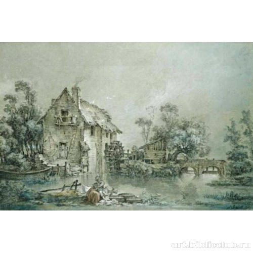 Пейзаж с мельницей