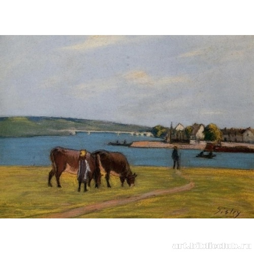 Коровы у Сены в Сент-Мамме