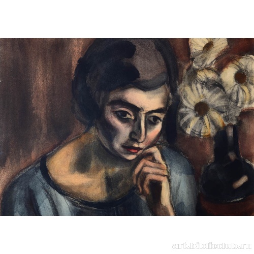 Девушка с розой. Фрагмент