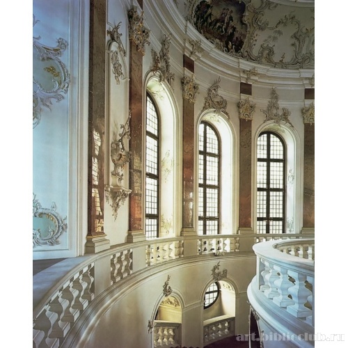 Дворец Брухзаль. Парадная лестница, фрагмент верхнего марша