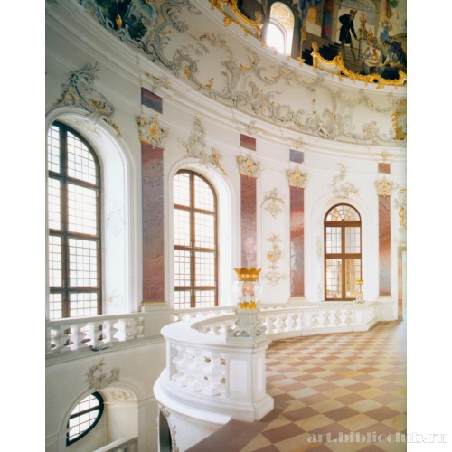 Дворец Брухзаль. Парадная лестница, фрагмент верхней площадки