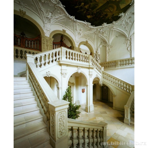 Аббатство Оберцель. Парадная лестница главного флигеля