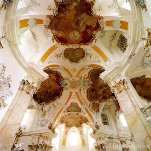 Интерьер церкви Фирцейнхайлиген, фрагмент свода