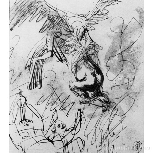 Зевс в облике орла, похищающий Ганимеда