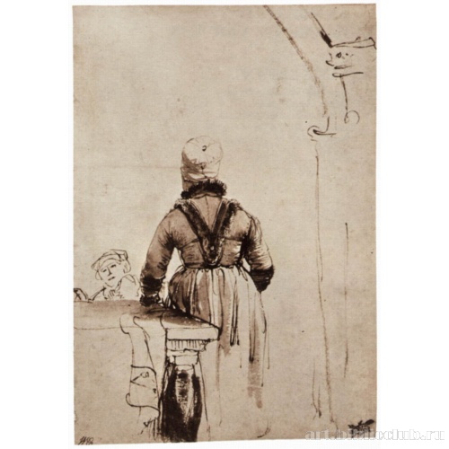 Женщина в североголландском платье, фигура со спины