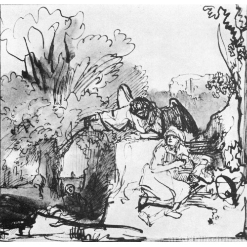 Ангел указывает Агари спасительный источник