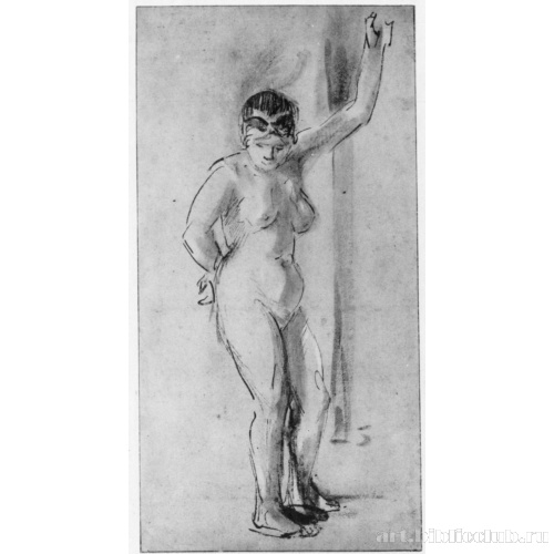 Сидящая обнаженная натурщица