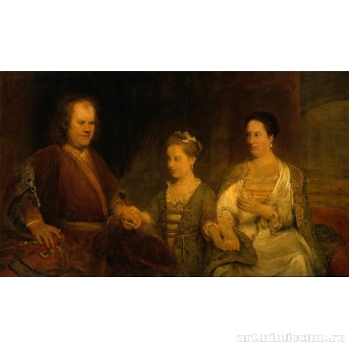 Херманнус Берхаве, профессор медицины Лейденского университета с женой и дочерью