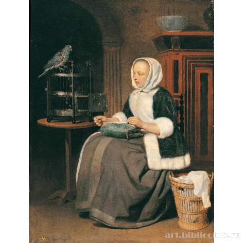 Девушка за работой