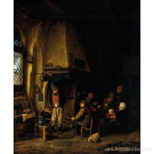 Крестьяне в интерьере (Конькобежцы)