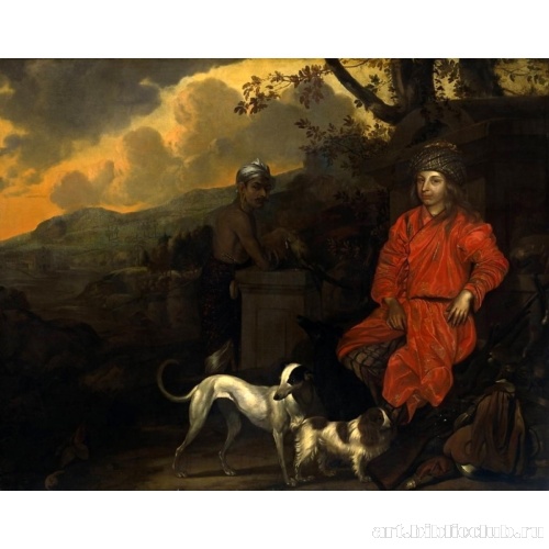 Филипп Балдеус и сенегалец у церкви Панетерипу