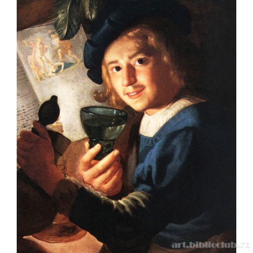 Молодой человек с бокалом